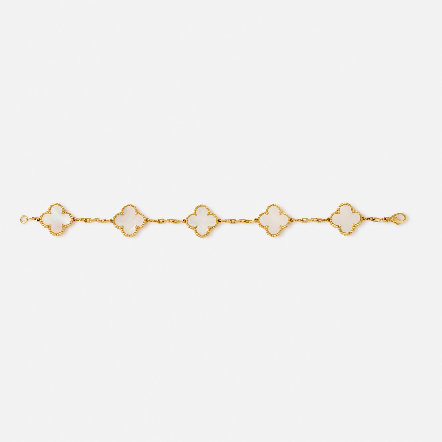 CLOVER BRACELET 5 MOTIFS MOP