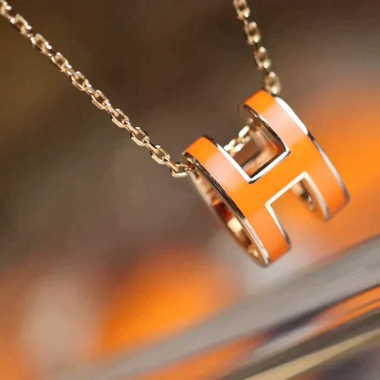 Pop H Pedant Pink Gold Multicolor