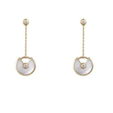 Amulette Drop Earrings Mop Gold
