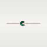 Amulette Malachite Pink Gold Bracelet