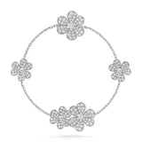 Frivole Silver 5 Flowers Diamond Bracelet
