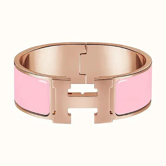H Bracelet 18mm Pink Gold