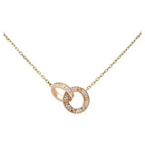Love Double Ring Diamond Necklace