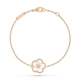 Lucky Spring White Blossom Pink Gold Bracelet