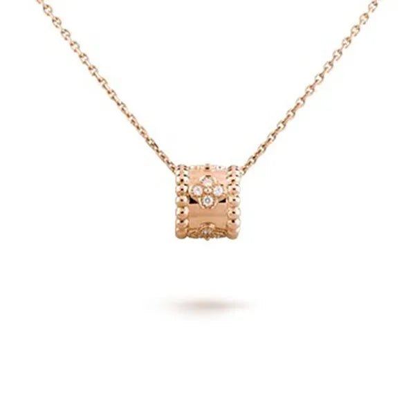 Perlee Pendant Pink Gold Necklace