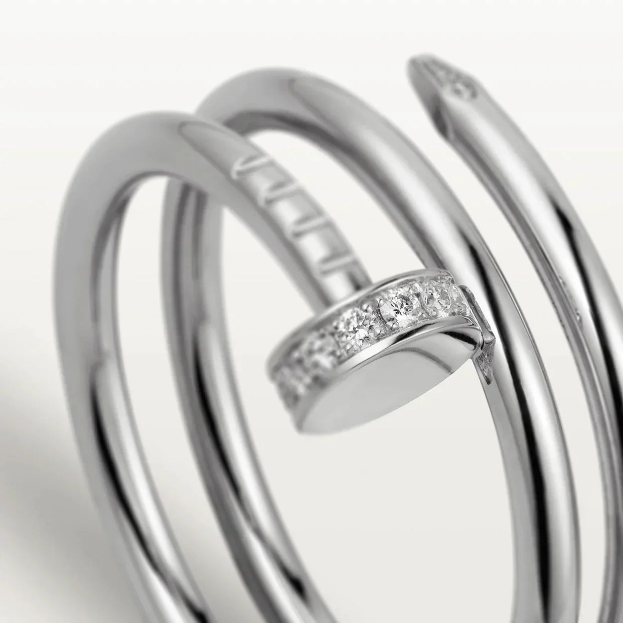 Juste Ring 1.8mm Silver Double Row Diamond