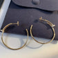 JUSTE EARRINGS GOLD DIAMONDS 1.8MM