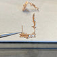 CLOVER BLACK MOP PINK GOLD DIAMOND EARRINGS