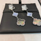 CLOVER MOP 3 MOTIFS SILVER EARRINGS