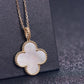 Clover Pink Gold Necklace