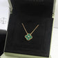 CLOVER CLOVER PENDANT MALACHITE GOLD NECKLACE