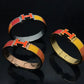 H BRACELET ORANGE RAINBOW CERAMIC