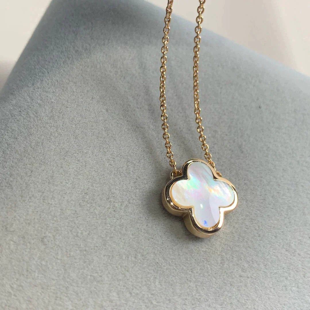 PURE CLOVER PINK GOLD MOP NECKLACE