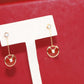 AMULETTE DROP EARRINGS CARNELIAN PINK GOLD