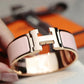 H BRACELET 18MM PINK GOLD