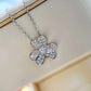 CLOVER DIAMOND NECKLACE SILVER