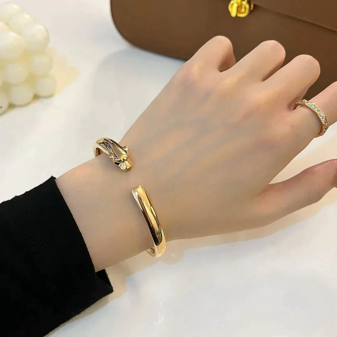 PANTHERE GOLD OPEN BRACELET