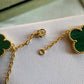 CLOVER BRACELET 5 MOTIFS MALACHITE GOLD