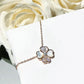 CLOVER MOP DIAMOND PINK GOLD NECKLACE