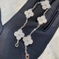 CLOVER 5 MOTIFS SILVER DIAMOND BRACELET