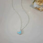 BUTTERFLY PENDANT SILVER TURQUOISE NECKLACE