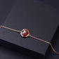 AMULETTE CARNELIAN PINK GOLD BRACELET