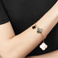 CLOVER BRACELET 5 MOTIFS ONYX MOP