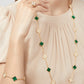 CLOVER 20 MOTIFS MALACHITE DIAMOND GOLD NECKLACE