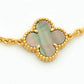 CLOVER BRACELET 5 MOTIFS MOP AND DIAMOND