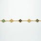 CLOVER BRACELET 5 MOTIFS MOP AND DIAMOND