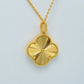 VINTAGE CLOVER PENDANT NECKLACE GOLD