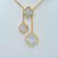 CLOVER PINK MOP NECKLACE 6 MOTIFS