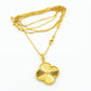VINTAGE CLOVER PENDANT NECKLACE GOLD