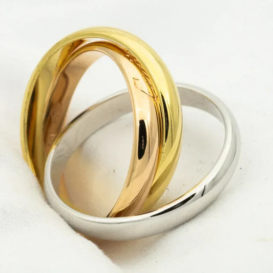 Trinity Ring Gold Pink Gold Silver