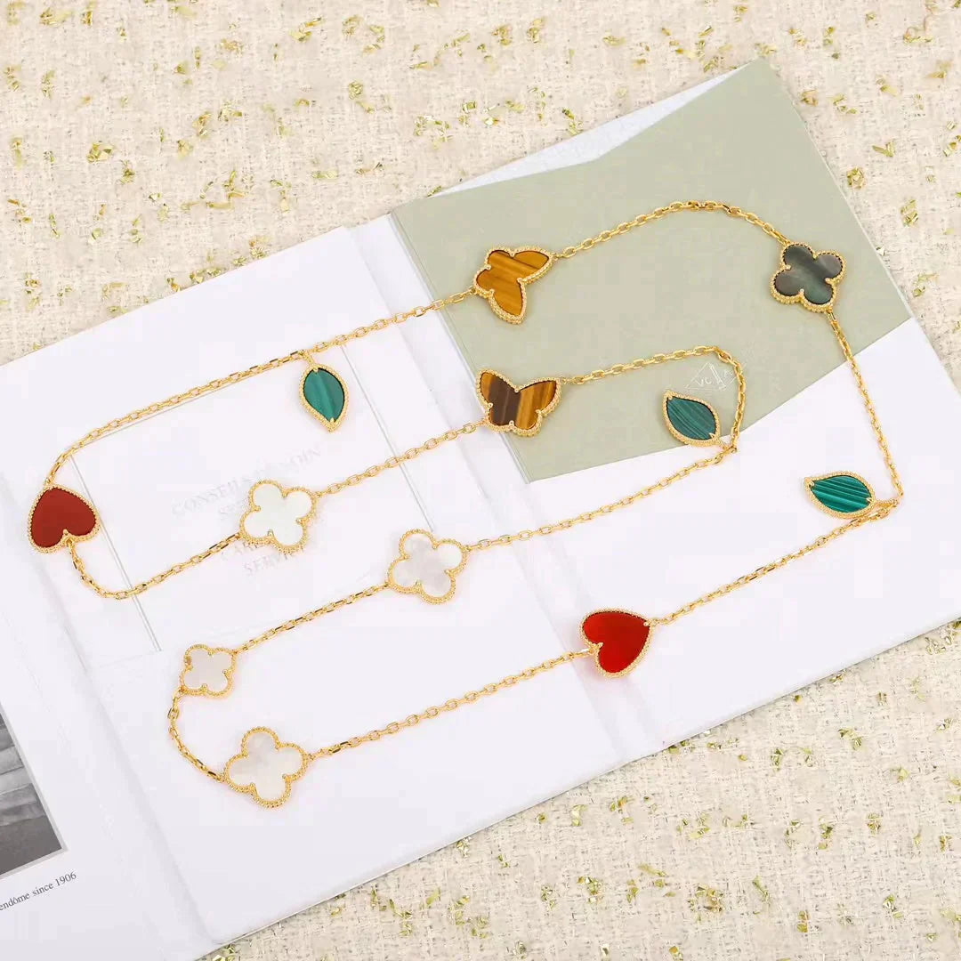 LUCKY 12 MOTIFS GOLD NECKLACE