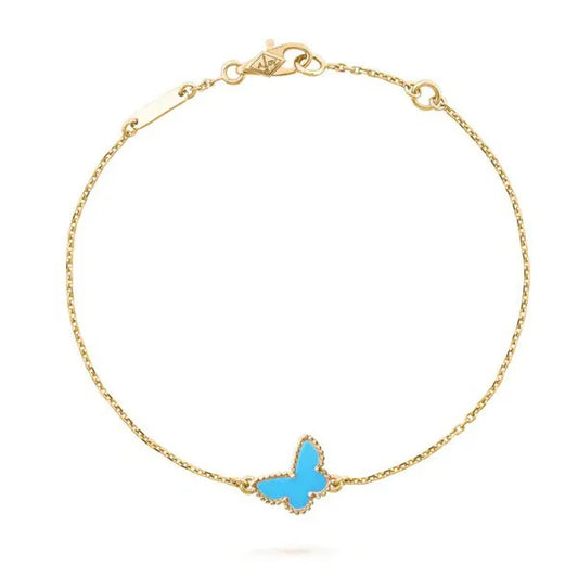 Butterfly Turquoise Gold Bracelet