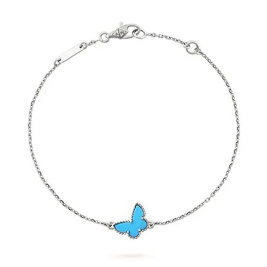 Butterfly Turquoise Silver Bracelet