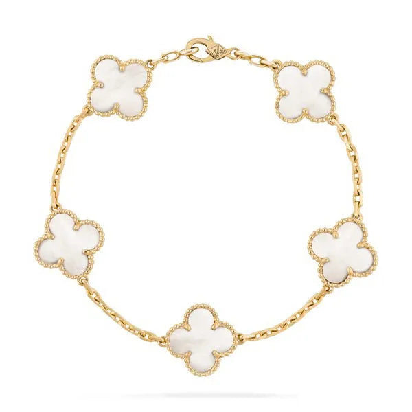 Clover Bracelet 5 Motifs Mop