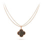 Clover Gold Dark Mop Big Clover Necklace