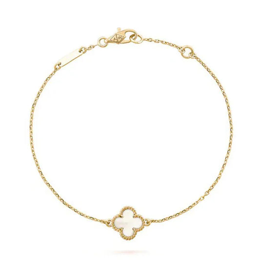 Clover Gold Mop Bracelet