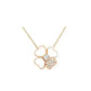 Clover Mop Diamond Pink Gold Necklace