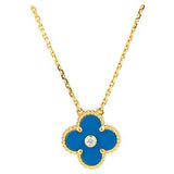 Clover Necklace Gold Diamond