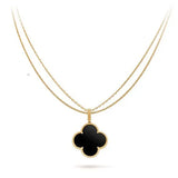 Clover Pink Gold Necklace