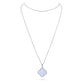 Clover Silver Chalcedony Big Clover Necklace