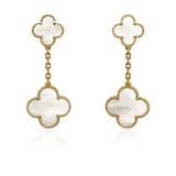 Clover White Mop Earrings 2 Motifs