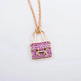 Constance Pedant Purple Diamond Necklace