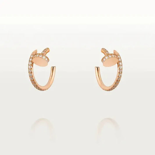 Juste Earrings 12.75mm Pink Gold Diamond