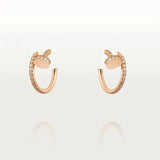 Juste Earrings 12.75mm Pink Gold Diamond