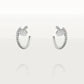 Juste Earrings 12.75mm Silver Diamond