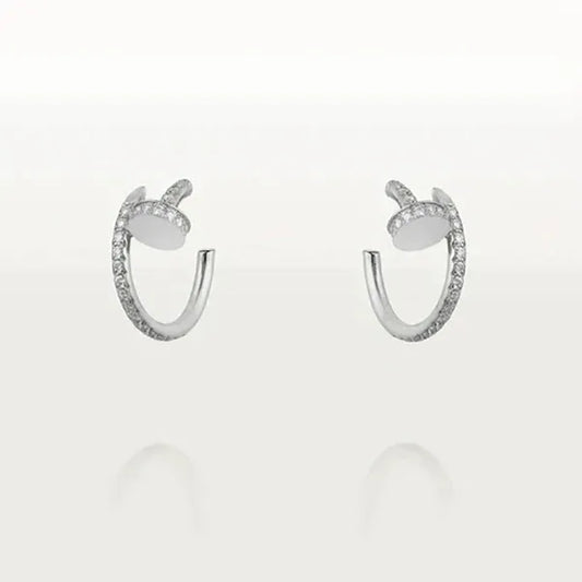 Juste Earrings 12.75mm Silver Diamond